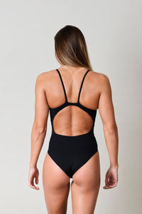 bañador liso mujer Black Tira Fina - vista-2