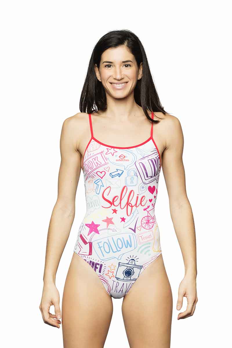 bañador estampado mujer Kayla Sport - vista principal