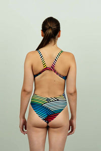 Bañador ajustable mujer deportivo sostenible con protección UV.-Vista-2-Vista-3