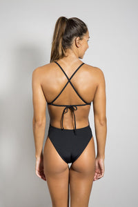 bañador liso mujer Sincro Black - vista-2
