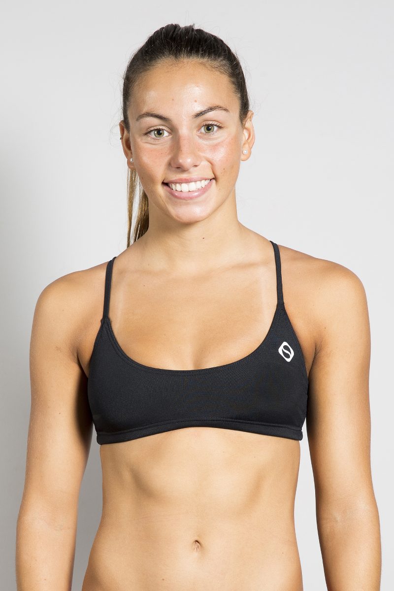 bikini liso mujer Black BK Top - vista principal