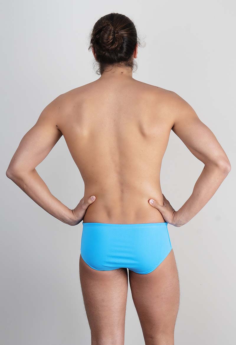bañador liso hombre Celeste Laguna Short - vista-2