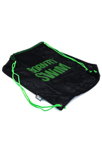 bañador liso hombre Mesh Bag Black-Green - vista principal