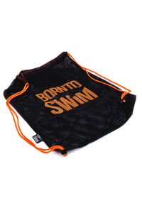 bañador liso hombre Mesh Bag Black-Orange - vista principal