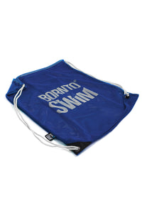 bañador liso hombre Mesh Bag Blue-White - vista principal