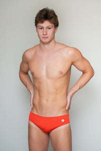 bañador liso hombre Slip Naranja Teja - vista principal