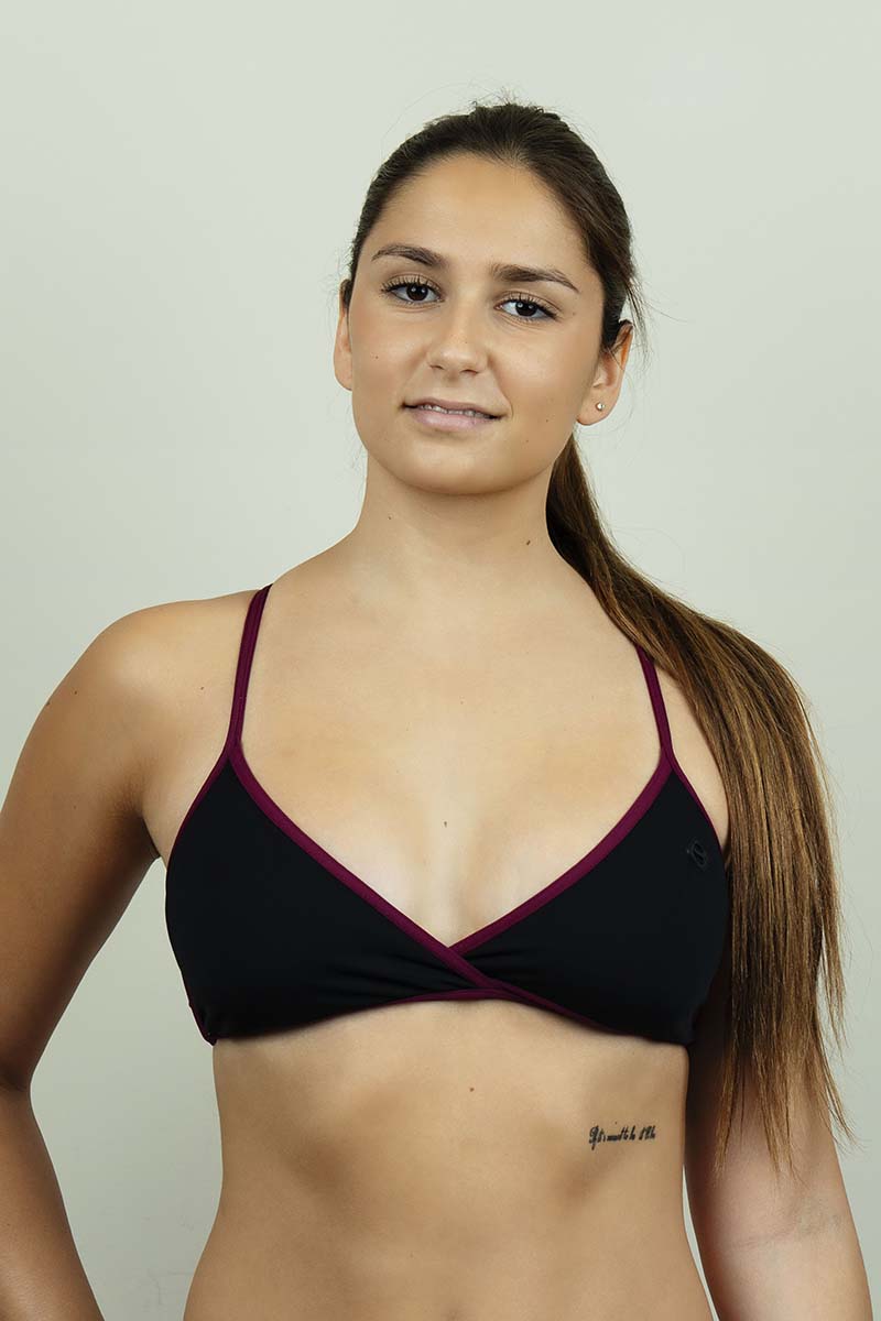 Bikini negro ajustable y sostenible